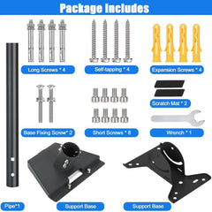 Durable Roof Pole Mount Kit for Starlink Gen 3 Satellite Dish Installation - Evooor