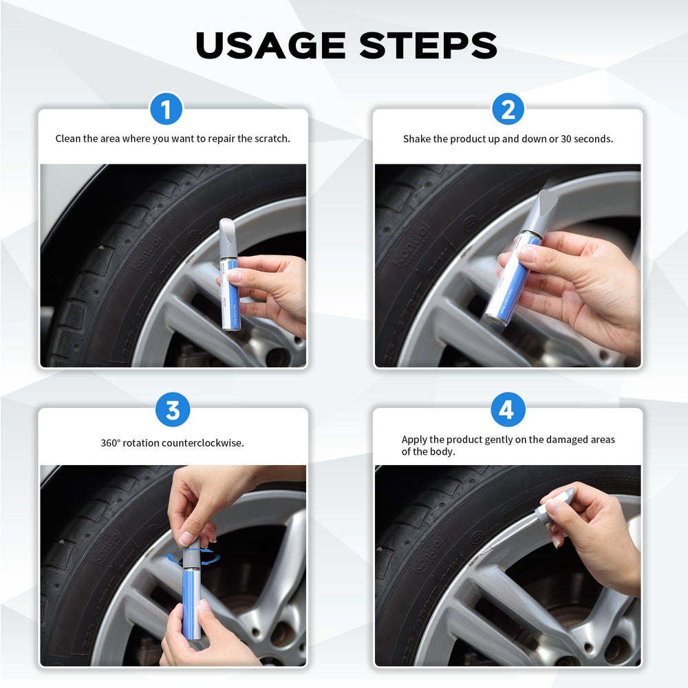 Wheel Rim Touch Up Paint Kit for Tesla Model 3/Y/S/X - DIY Curb Rash Repair with Color-Matched Paint - Evooor