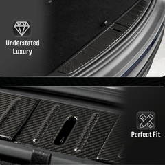 High-Quality Carbon Fiber Trunk Sill Protectors Set for Tesla Model X 2022 and Beyond - Evooor