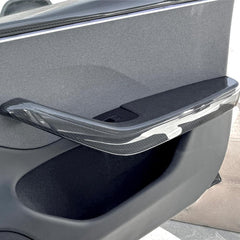 High-Quality Carbon Fiber Door Armrest Covers Set for Tesla Model 3 - Front and Rear Bundle (4 Pieces) - Evooor