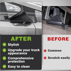 Rear View Mirror Covers (Carbon Fiber Pattern ABS) (1 Pair) for Cybertruck - Evooor