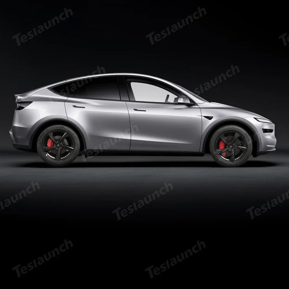 Set of 4 Red Brake Caliper Covers for Tesla Model Y - Enhanced Style for 2025+ Models - Evooor