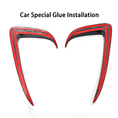 High-Quality Carbon Fiber Front Fog Light Trim Covers Set for Tesla Model S 2022+ - Durable and Stylish Accessories - Evooor