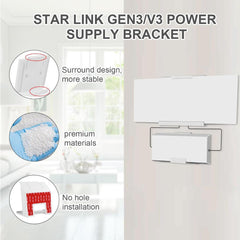 Wall Mount Kit for Starlink Gen 3 Router with Easy Installation - No Tools Needed - Evooor