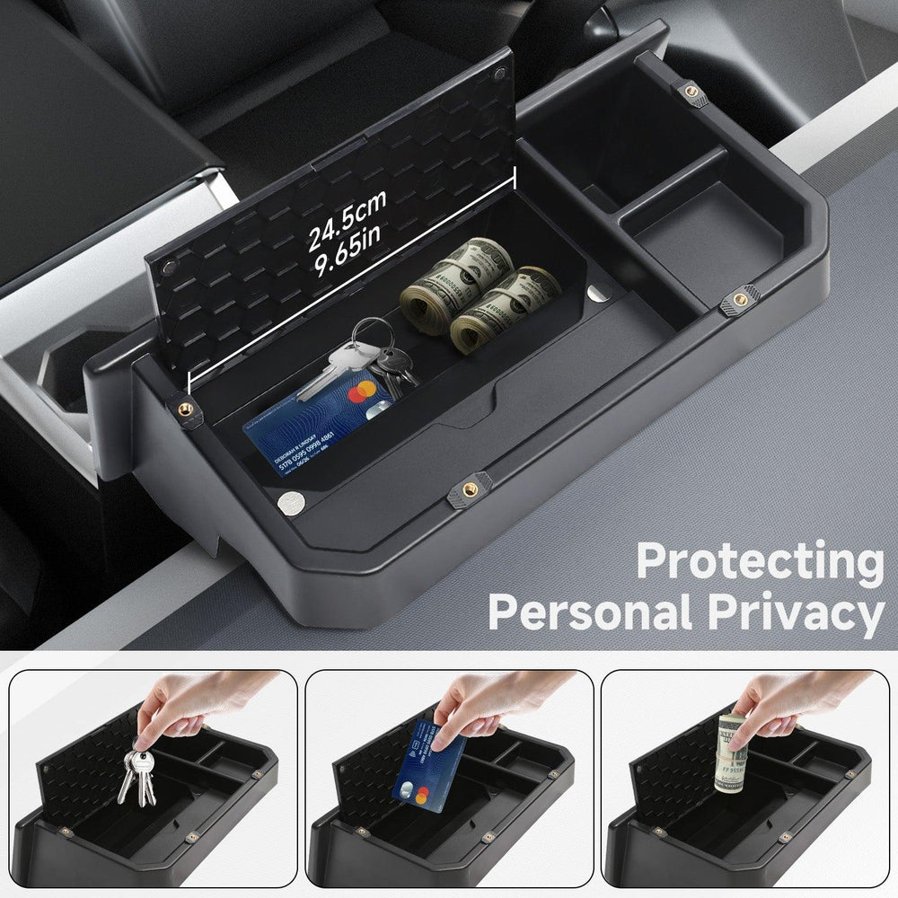 Upgraded Center Console Behind Screen Storage Box for Cybertruck - Evooor