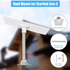 Universal Satellite Dish Roof Mounting Bracket for Starlink Gen 3 Systems - Evooor