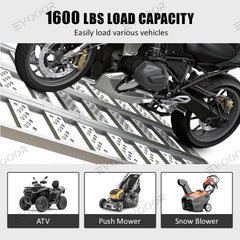 Full-Width Aluminum Tri-Fold Ramps with Load Straps for Tesla Cybertruck - Evooor