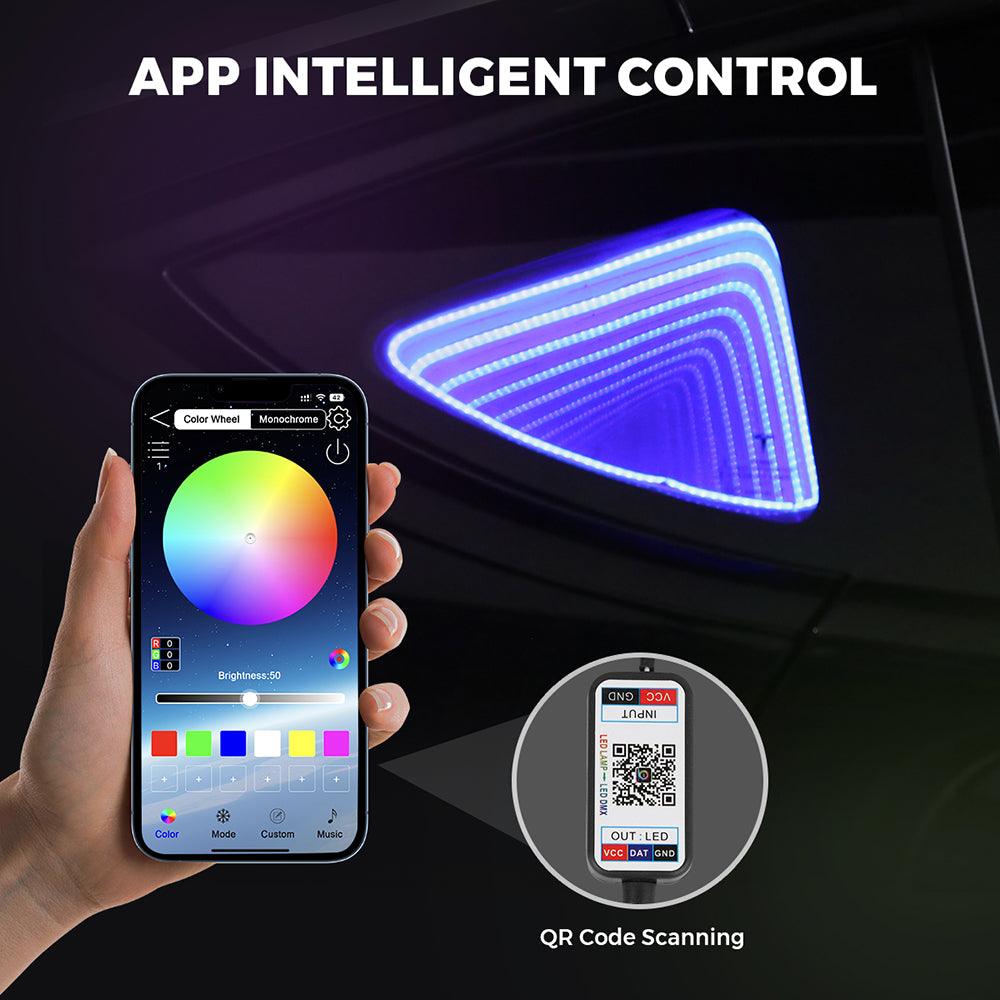 Triangle Window Ambient Light for Tesla Model Y (2021-2023) - Evooor