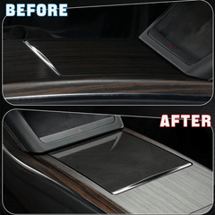 High-Quality Carbon Fiber Center Console Cover for Tesla Model S/X 2022+: Enhance Your Car's Interior Style - Evooor