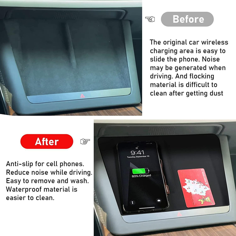 Model S/X Wireless Charging Anti-slip Mat for Tesla(2021-2023) - Evooor