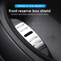 Durable Stainless Steel Front Trunk Cover for Model 3 with Enhanced Protection - Evooor