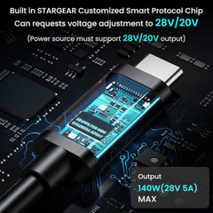 USB-C to DC Power Cable for Starlink Mini - Efficient Charging Solution for Starlink Mini with USB-C Power Input - Evooor