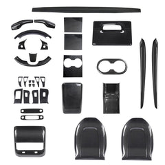Premium Carbon Fiber Interior Trim Kit for Tesla Model 3 and Model Y - Upgrade Your Interior with High-Quality Wraps - Evooor