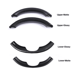 High-Quality Carbon Fiber Steering Wheel Cover Set for Tesla Model 3/Y - Upgrade Your Car's Look! - Evooor