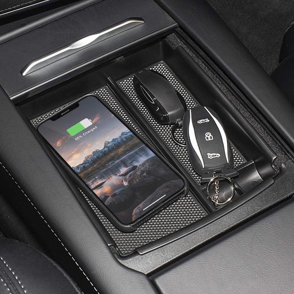 Model S/X Center Console Organizer With Wireless Phone Charger for Tesla(2016-2020) - Evooor