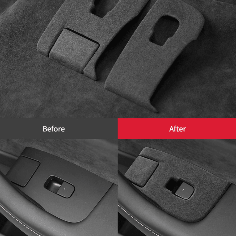 Model 3/Y Tesla Alcantara Window Switch Button Cover for Tesla(2017-2023)-for Left Hand Drive - Evooor