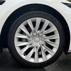 Nova Style Wheel Hubcaps (Set of 4) for Tesla 2024+ Model 3 Highland 18'' Photon Wheels (Inspired by 19'' Nova Wheels) - Evooor