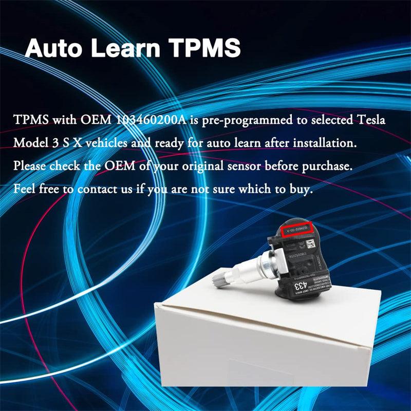 Model 3/S/X Tire Pressure Monitoring Sensor Fit For Tesla(2015-2019) 4PCS - Evooor