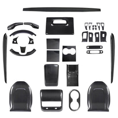 Premium Carbon Fiber Interior Trim Kit for Tesla Model 3 and Model Y - Upgrade Your Interior with High-Quality Wraps - Evooor
