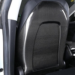 High-Quality Carbon Fiber Backseat Covers for Tesla Model 3/Y - Set of Rear Seat Back Overlays (2017-2023) - Evooor