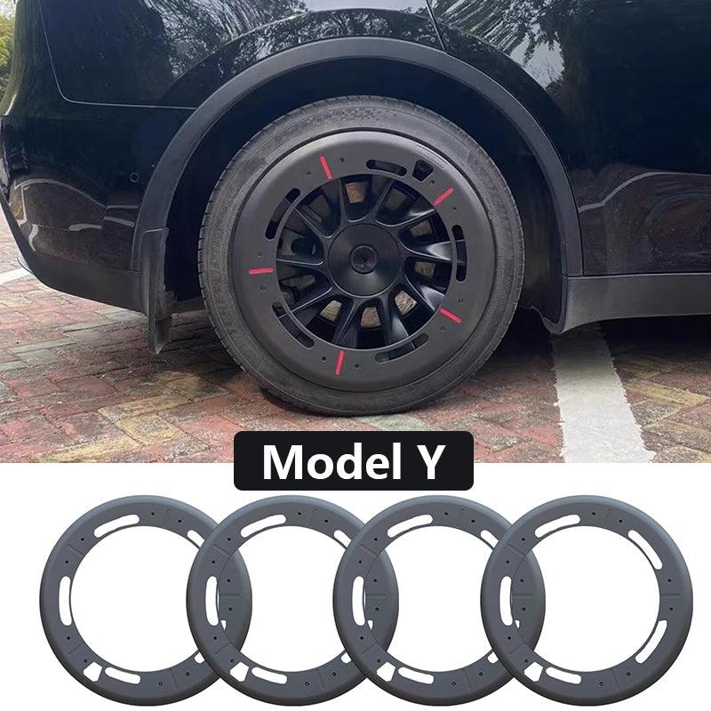 Set of 4 Tesla Model Y 20'' Induction Wheel Hubcaps - Sleek Full Coverage Design for Enhanced Style - Evooor