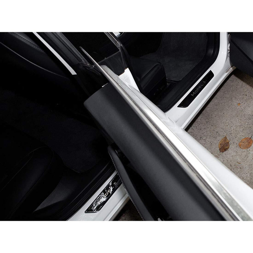Tesla Model 3 Front / Real Door Sill Cover Protector (4 pcs) (2017-2023) - Evooor