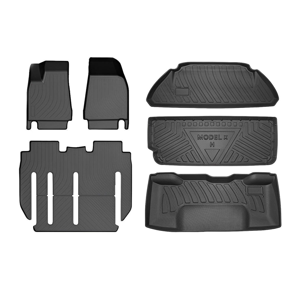Tesla Model X Floor Mats Trunk Mat Cargo Liner for All Weather (2015-2020) - Evooor
