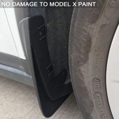 Durable Mud Flaps Set for Tesla Model X - 4 Pieces, Easy Installation (2015-2020) - Evooor