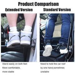 Tesla Model 3/Y/X/S Extended Car Door Step Foldable Car Roof Rack Step Universal Latch Hook Auxiliary Foot Pedal Aluminium Alloy Universal Fit - Evooor