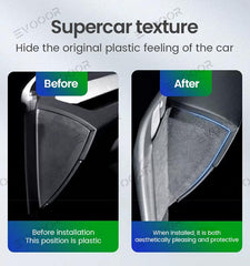 Tesla Alcantara Dashboard Sides Triangular Stickers 2 PCS For 2024 Model 3 Highland - Evooor