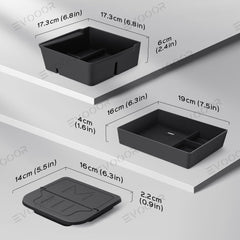 2024 Model 3 Highland Console Organizer Tray Set Designed for Tesla (3 PCS) - Evooor