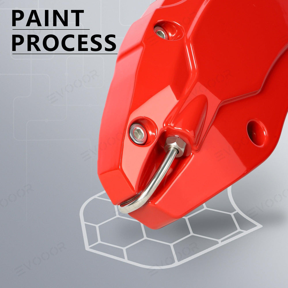 Red Tesla 2021-2023 Model S/X Brake Caliper Covers (4Pcs) - Evooor