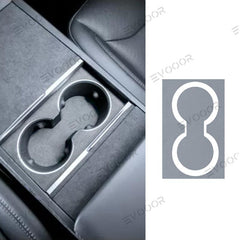 Tesla Alcantara Center Console Cup Holder Cover Sticker For 2024 Model 3 Highland - Evooor