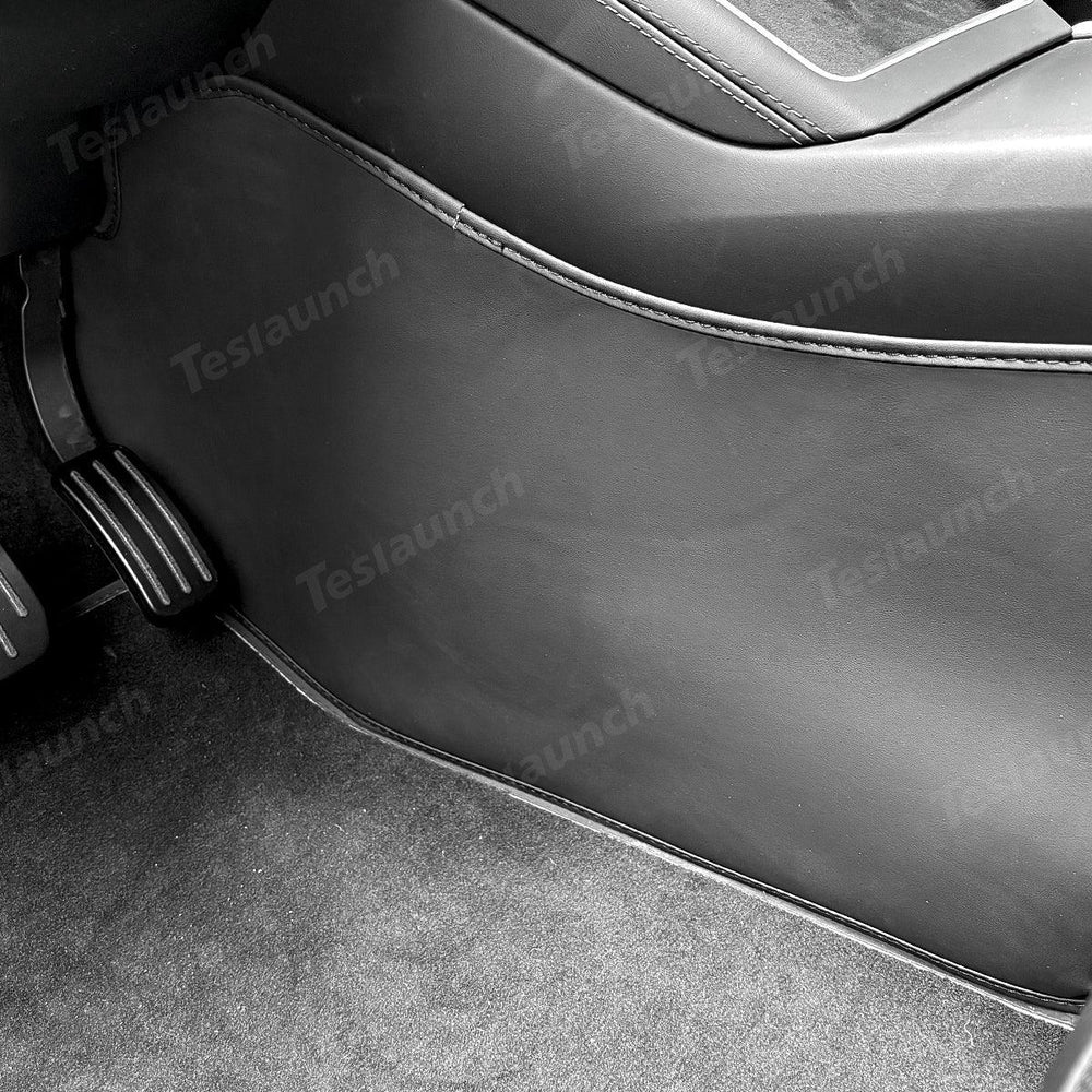 Center Console Side Kick Protectors – Leather Covers for Tesla Model Y Juniper 2025+ - Evooor