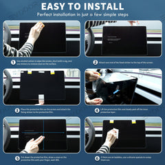 2024 Model 3 Highland Tempered Glass(9H) Screen Protector For Tesla Dashboard Screen & Second Row Seat Screen Set (2PCS) - Evooor
