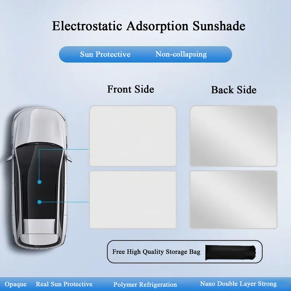 Chamois Leather/Woven Fabric Sunroof Sunshade For VW ID.4 2025 - Evooor