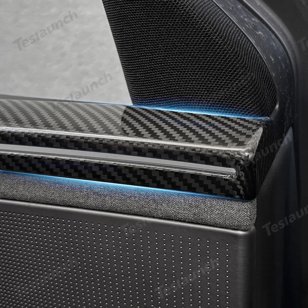 Glossy Carbon Fiber Door Panel Protectors for Tesla Model Y Juniper 2025+ (Set of 4) - Evooor