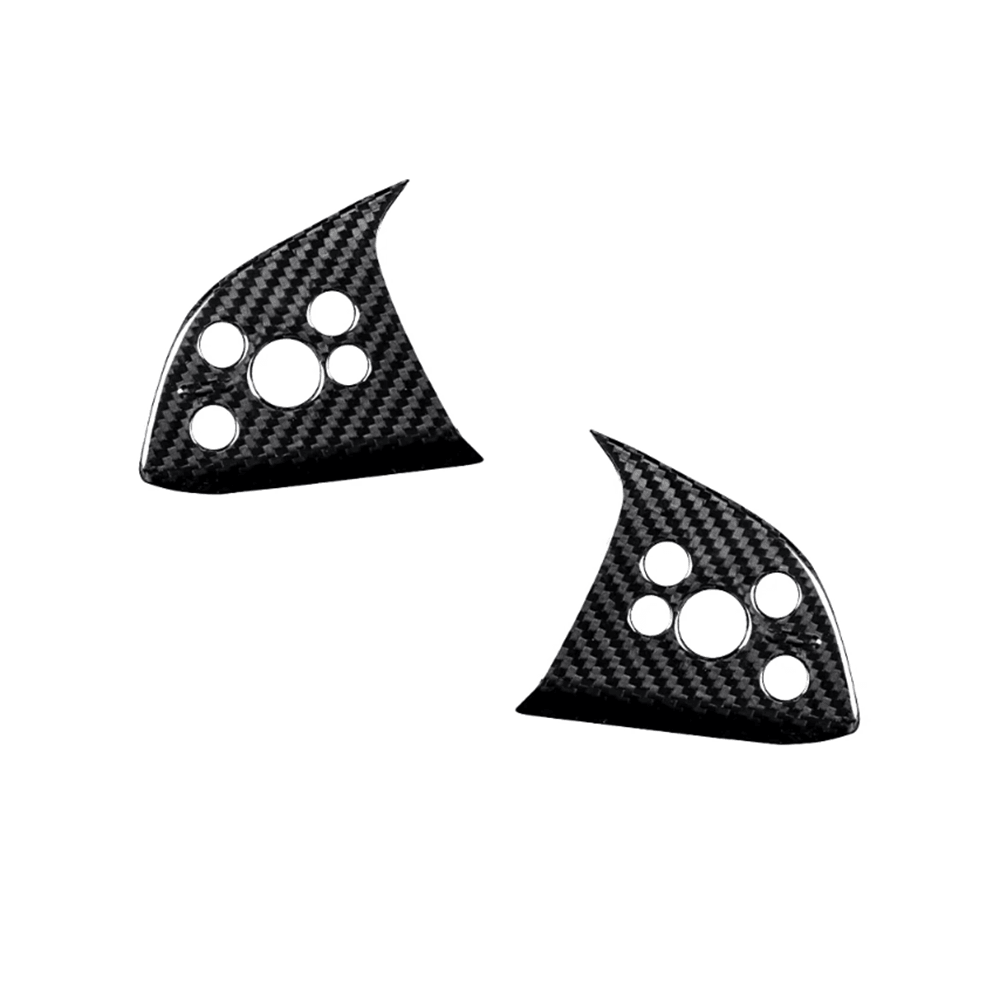 High-Quality Carbon Fiber Steering Wheel Panel Protectors (2 Pieces) for Tesla Model 3 - Durable Upgrade for Highland Driving - Evooor