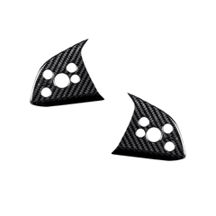 High-Quality Carbon Fiber Steering Wheel Panel Protectors (2 Pieces) for Tesla Model 3 - Durable Upgrade for Highland Driving - Evooor