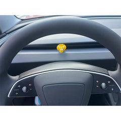 Premium Carbon Fiber Upper Steering Wheel Trim Cover for Tesla Model 3 - Enhance Your Interior with High-Quality Design - Evooor