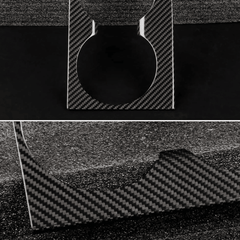 Carbon Fiber Cup Holder Cover for Tesla Model S/X - Premium Console Accessory for 2022 and Beyond - Evooor