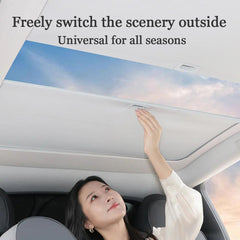 Sunshade Cover for Tesla Model 3/Y - Roll-Up Retractable Canopy with Fabric Design - Evooor