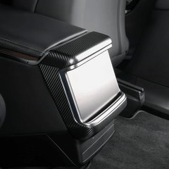 High-Quality Carbon Fiber Rear Air Conditioning Vent Cover for Tesla Model S/X 2022 and Beyond - Evooor