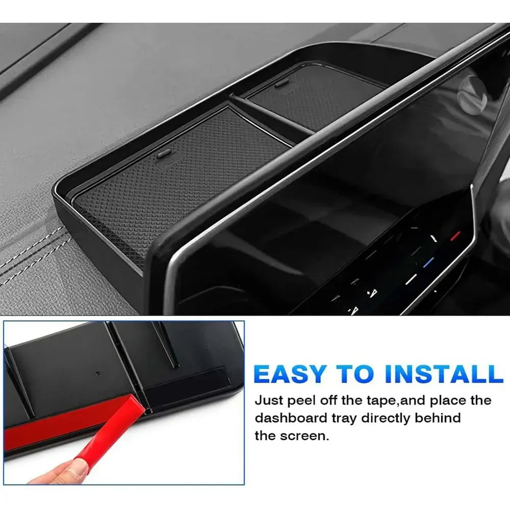 ABS Dashboard Storage Box Organizer Behind Central Display For VW ID.4 2021-2025 - Evooor