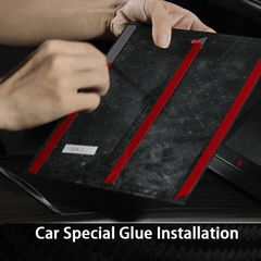 High-Quality Carbon Fiber Center Console Cover for Tesla Model S/X 2022+: Enhance Your Car's Interior Style - Evooor