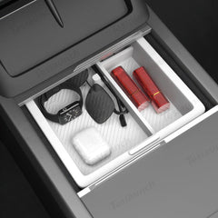 Multi-Functional Center Console Organizer for Tesla Model Y Juniper 2025+ - Evooor