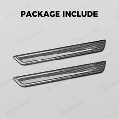 High-Quality Carbon Fiber Door Sill Guards Set for Tesla Model Y Juniper 2025+ (2 Pieces) - Evooor