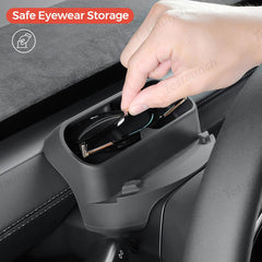 Multi-Function Steering Wheel Phone Mount & Glasses Holder for Tesla Model Y Juniper 2025+ - Evooor