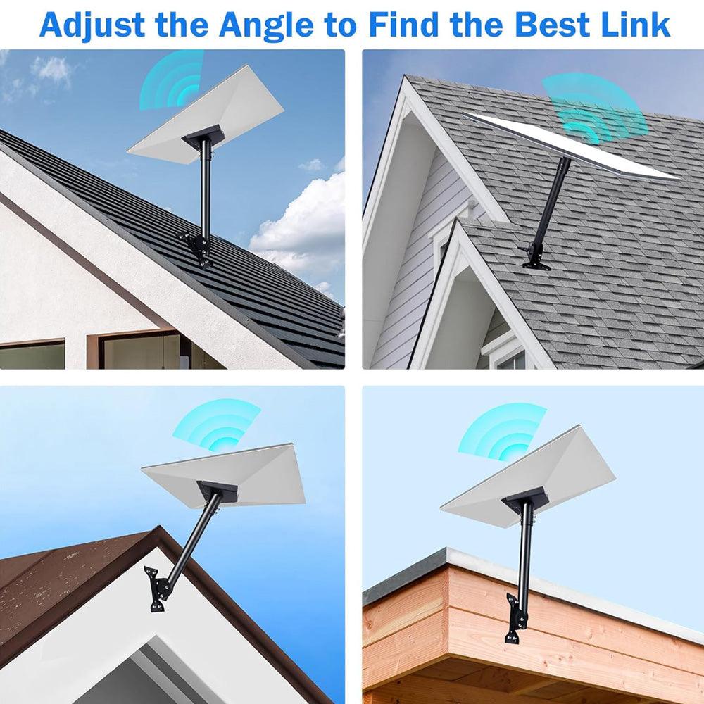 Durable Roof Pole Mount Kit for Starlink Gen 3 Satellite Dish Installation - Evooor