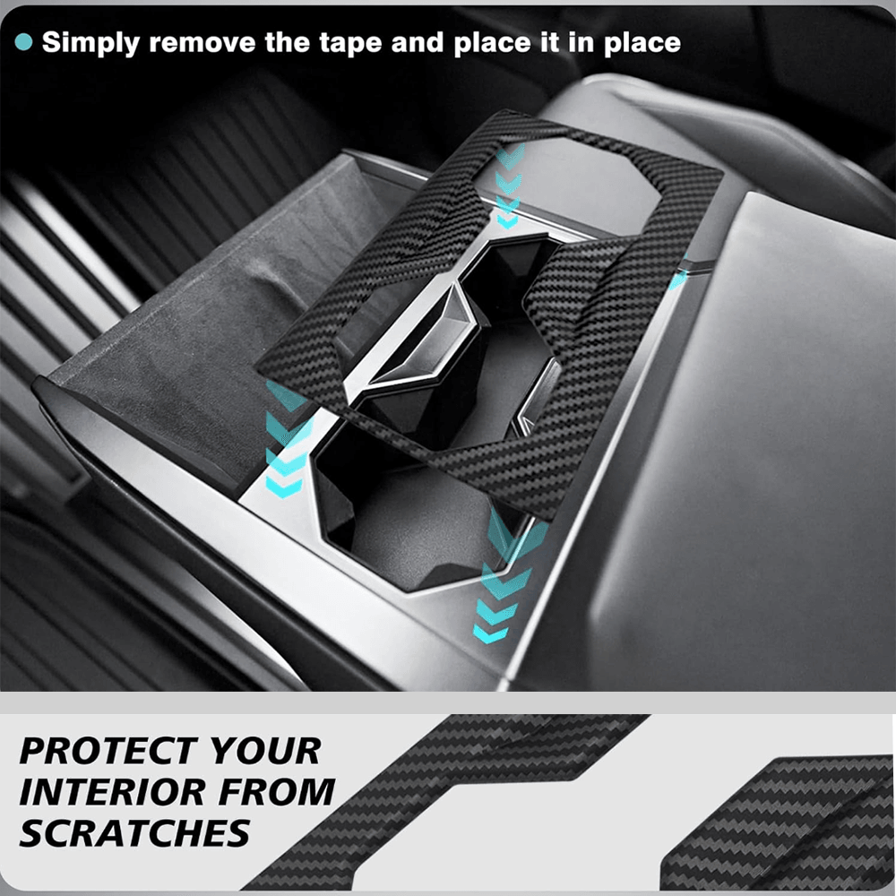 Center Console Cup Holder Frame Trim Cover for Cybertruck - Evooor